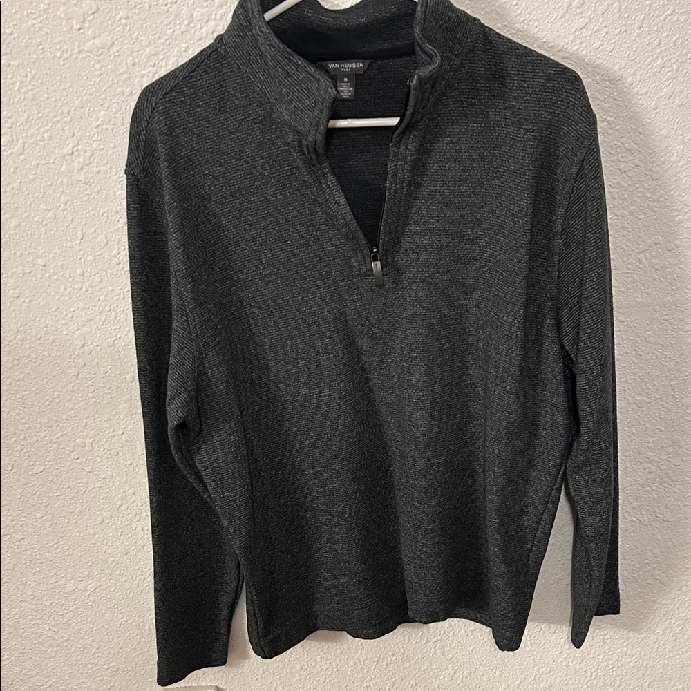 Van Heusen Men's Charcoal Zip-Up Sweater
